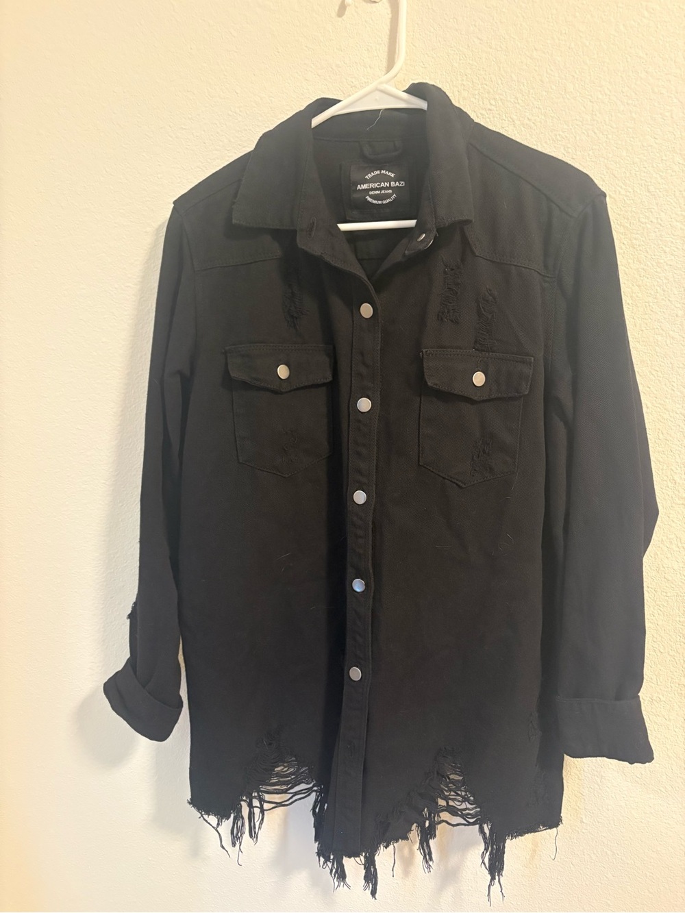 Black Distressed Men's Jacket